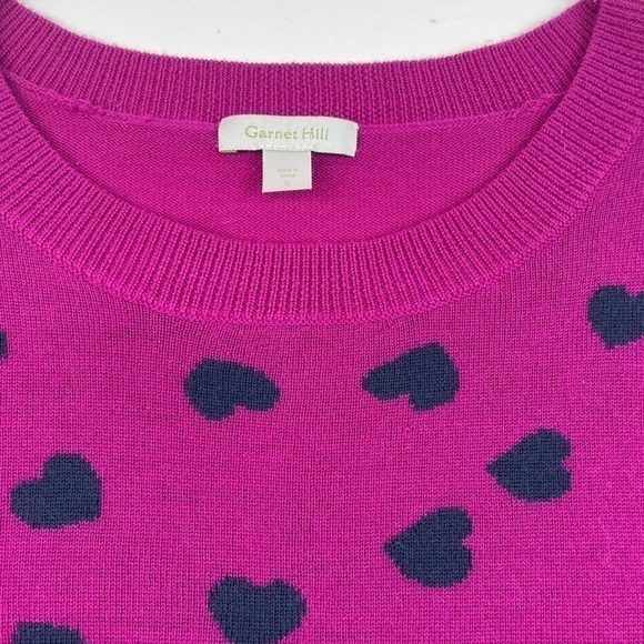 Garnet Hill Sweater Women Size Small round neck size small 100% Wool Pullover - Picture 2 of 9